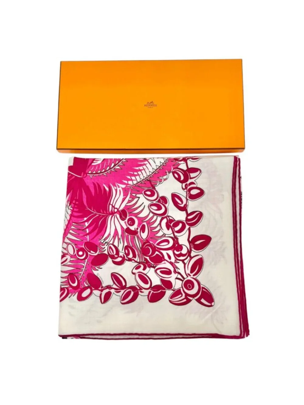 Hermes Mythiques Phoenix Cashmere Silk Carre Geant 140 Scarf Pink - Picture 2 of 10